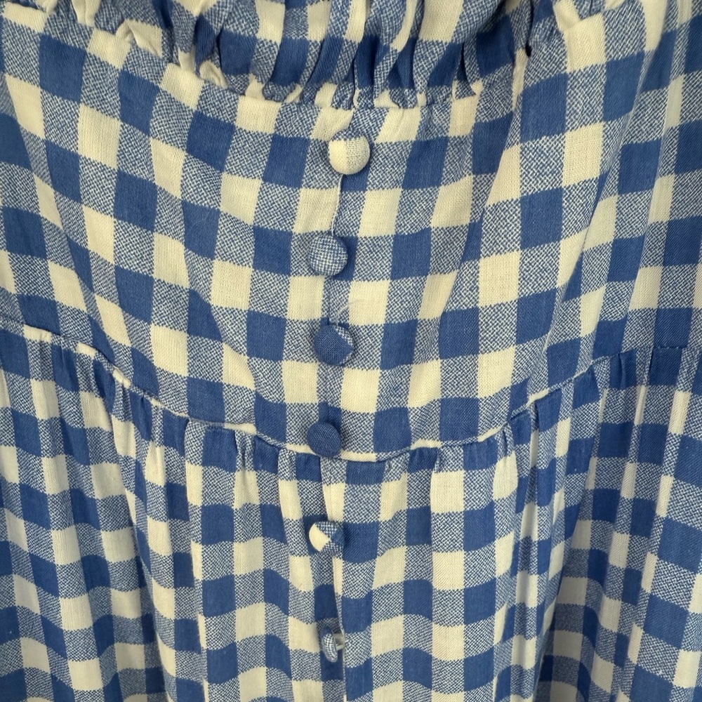 Hyacinth House Blue Gingham Puff Sleeve Dress - Picture 6 of 12